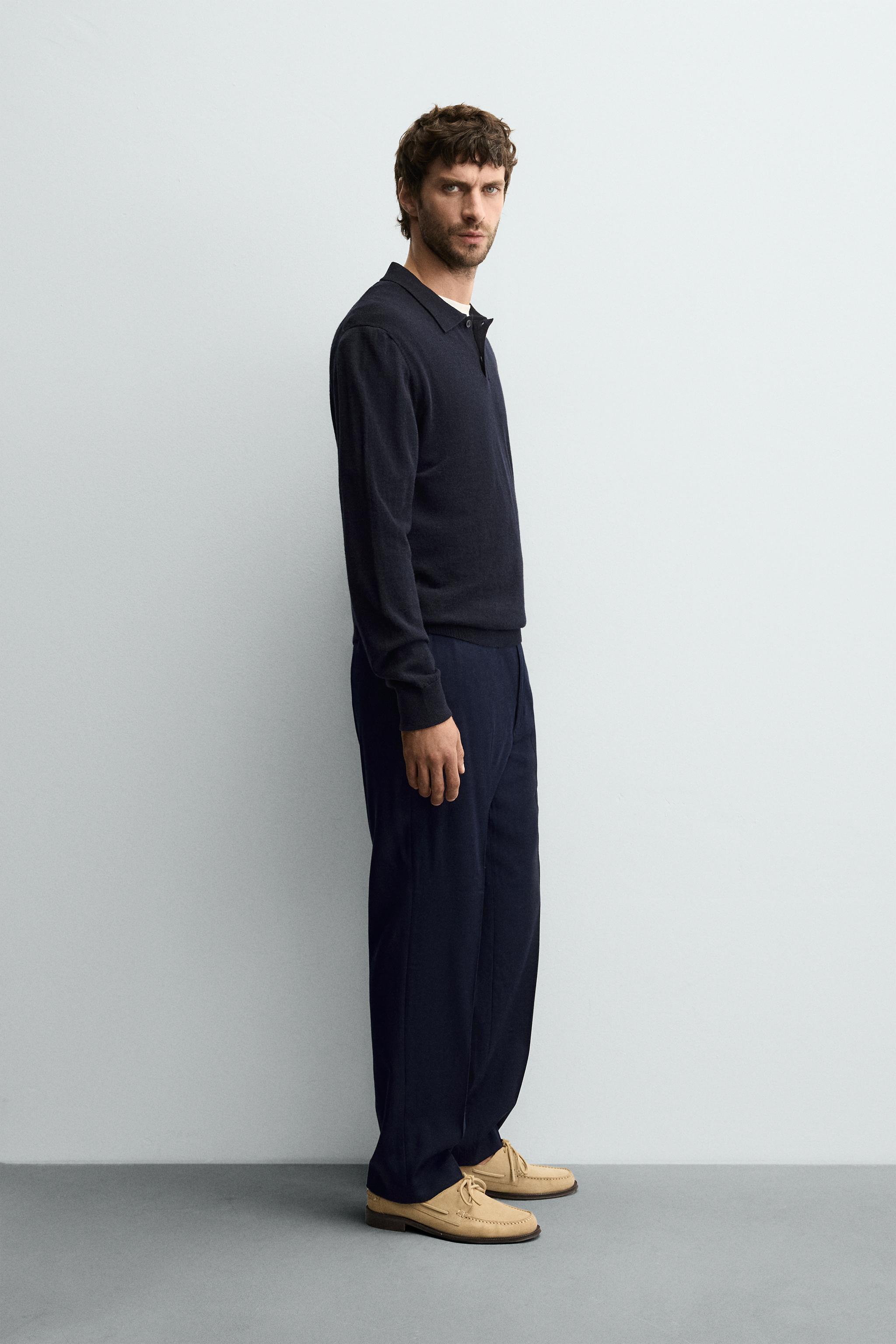 100% WOOL KNIT POLO SHIRT